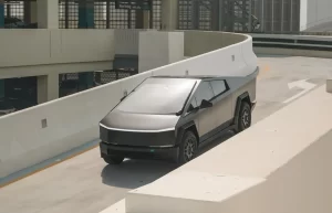 Tesla Cybertruck Black Running View