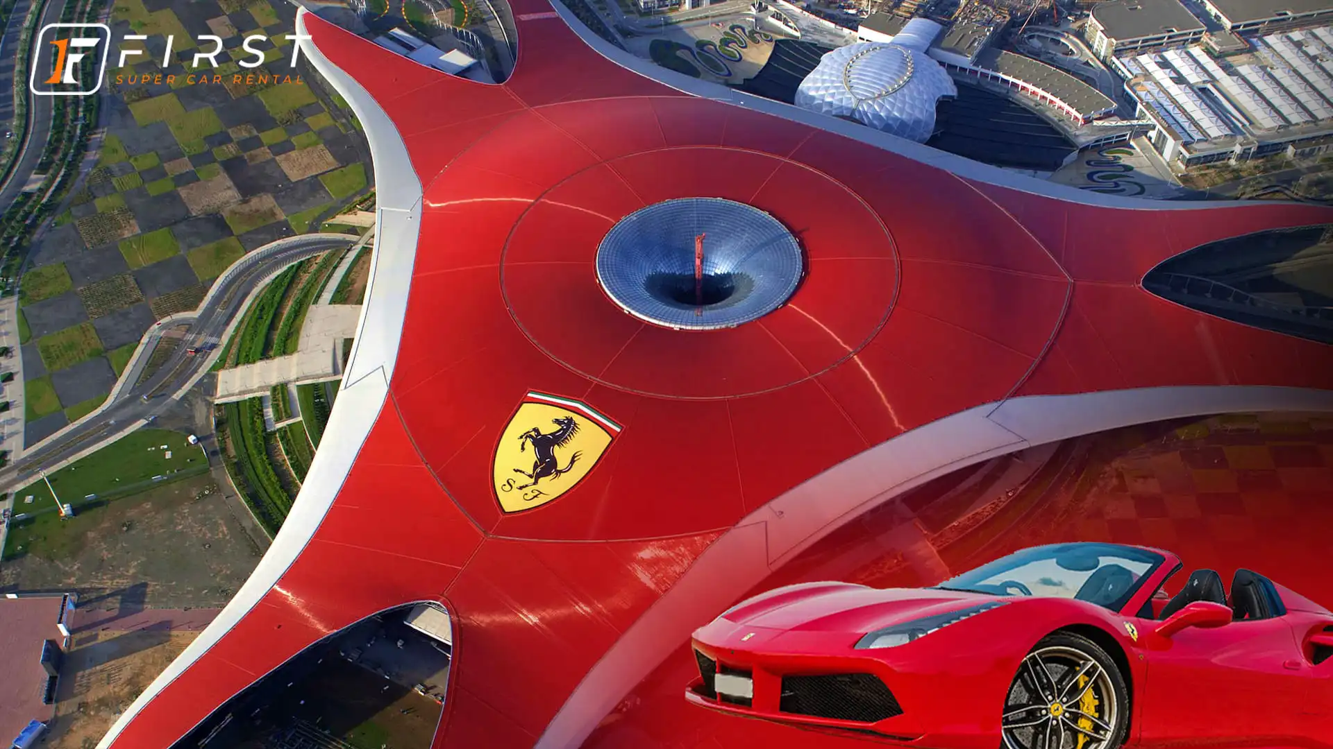 Rent a Luxury Car from Dubai to Ferrari World Yas Island