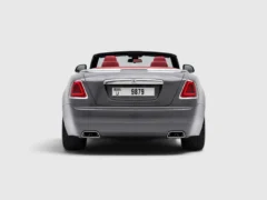 rolls royce dawn grey back side view