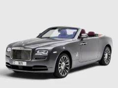 rolls royce dawn grey front three quarter