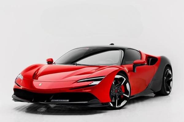 rent Ferrari SF90 Red in Dubai